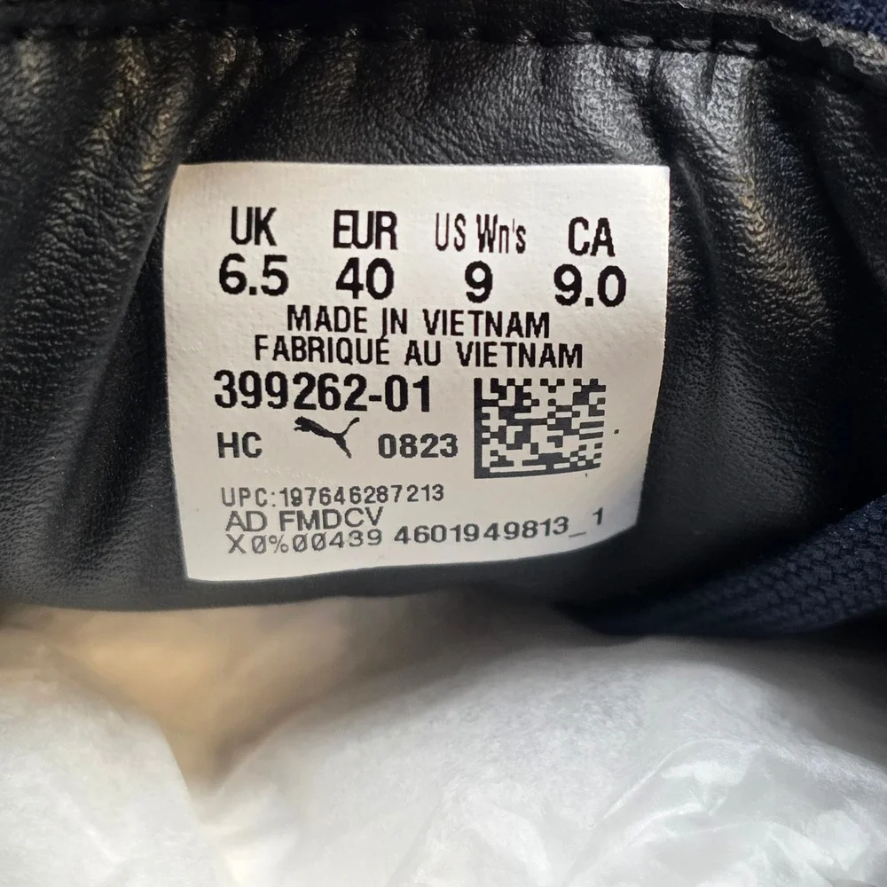 NWOB Puma Fenty x Avanti VL Rihanna Club Navy Leather Shoes Women 9 399262-01